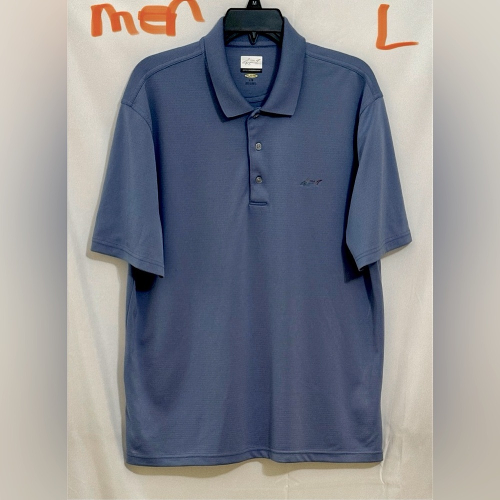 Greg Norman Collection Blue Polo Shirt Performance Fabric